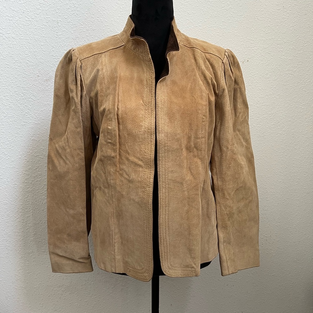Avanti Tan Blazer Classic Suede Jacket